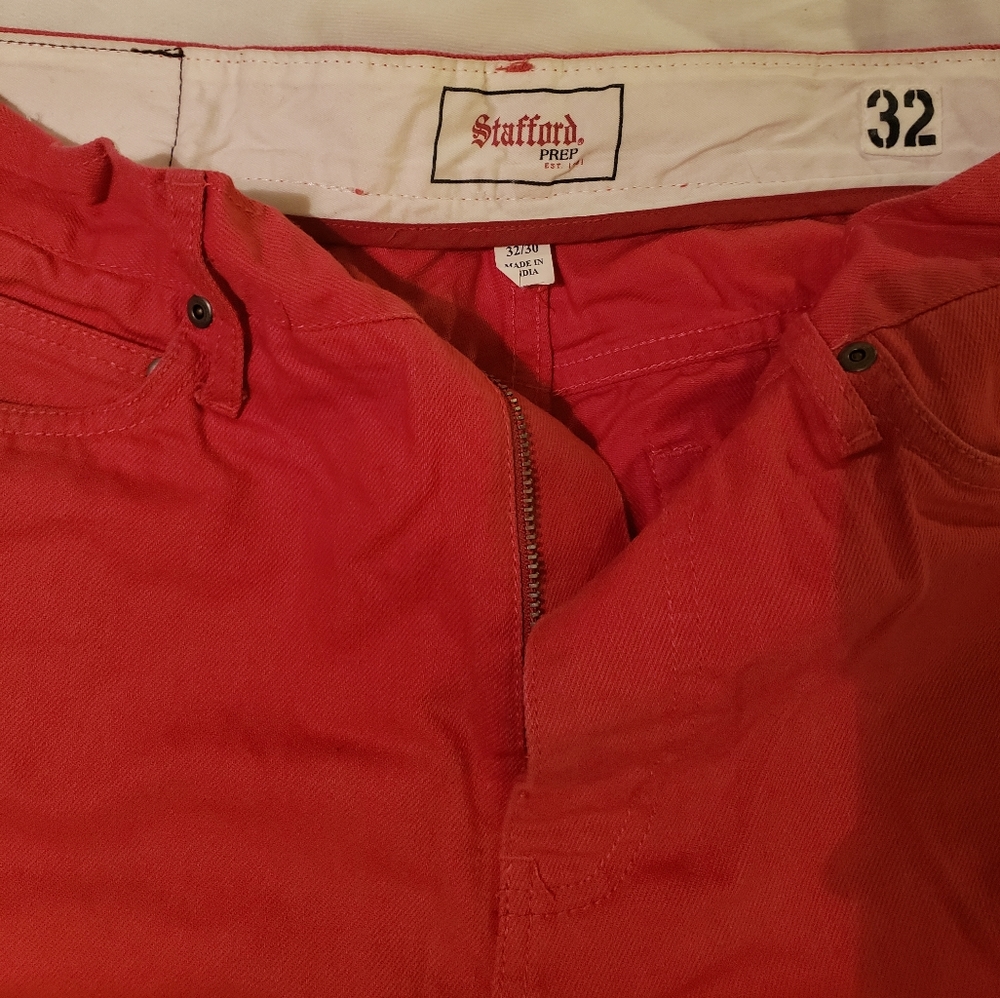 Stafford Prep Pants, 32/30, RED